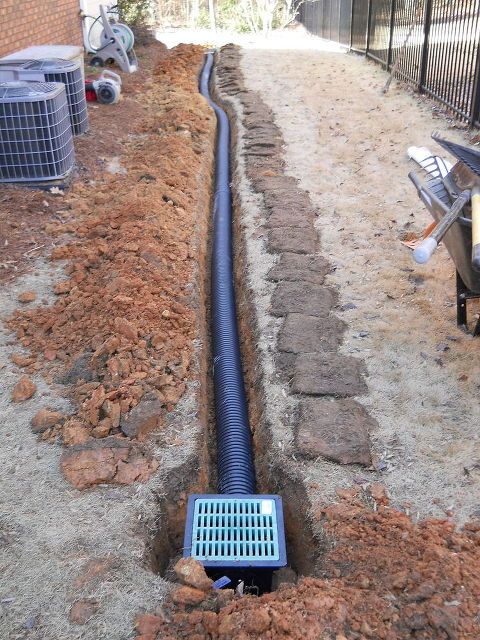 Catch basin and drainage pipe installation in Memphis